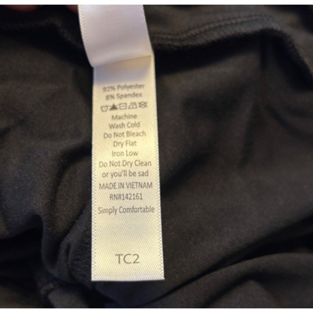 LuLaRoe Womens Leggings Size TC2 Solid Black Noir Plus 18+ NWT - Picture 3 of 3